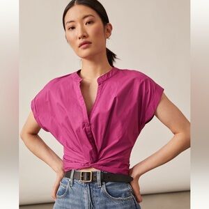 Anthropologie Twist-Front Blouse